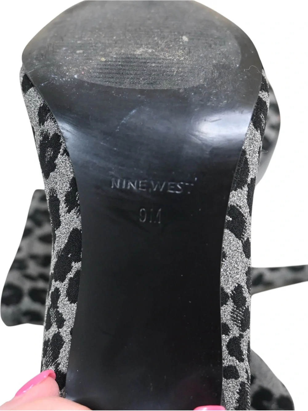 Nine West Women's 9 Pearce 2 Animal Print Stiletto Heel Pointy Toe Bootie